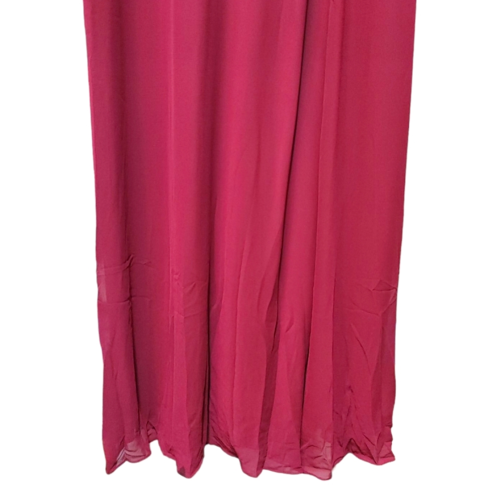 Birdy Grey Adelle Chiffon Cabernet Red Bridesmaid Dress Women's Plus Size 2X - Picture 10 of 13